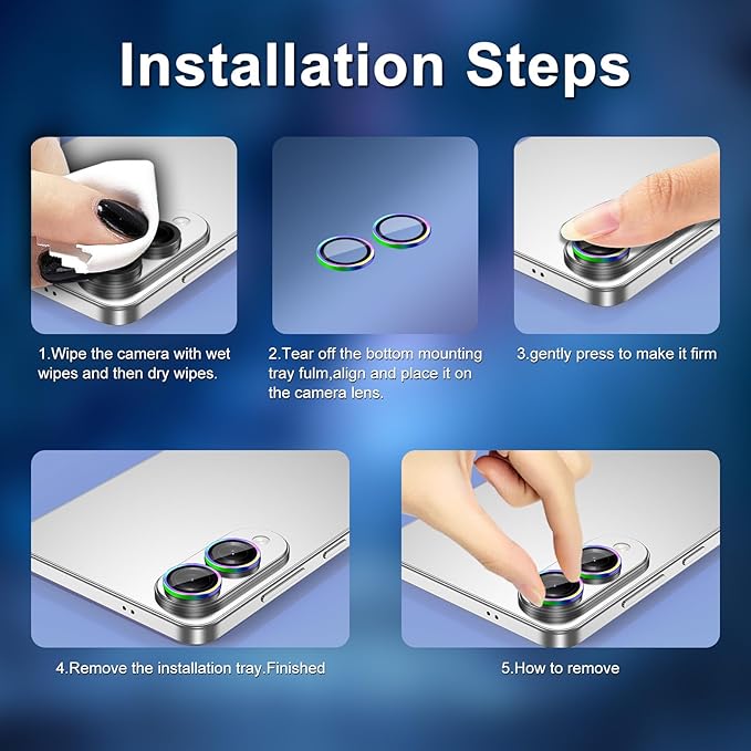 for Samsung Galaxy S25 Edge Camera Lens Protector, Individual Metal Ring Tempered Glass Lens Cover, [Strong Adsorption] Scratch Resistant Ultra-Thin HD Clear Lens Cover, 1 Set-Gray