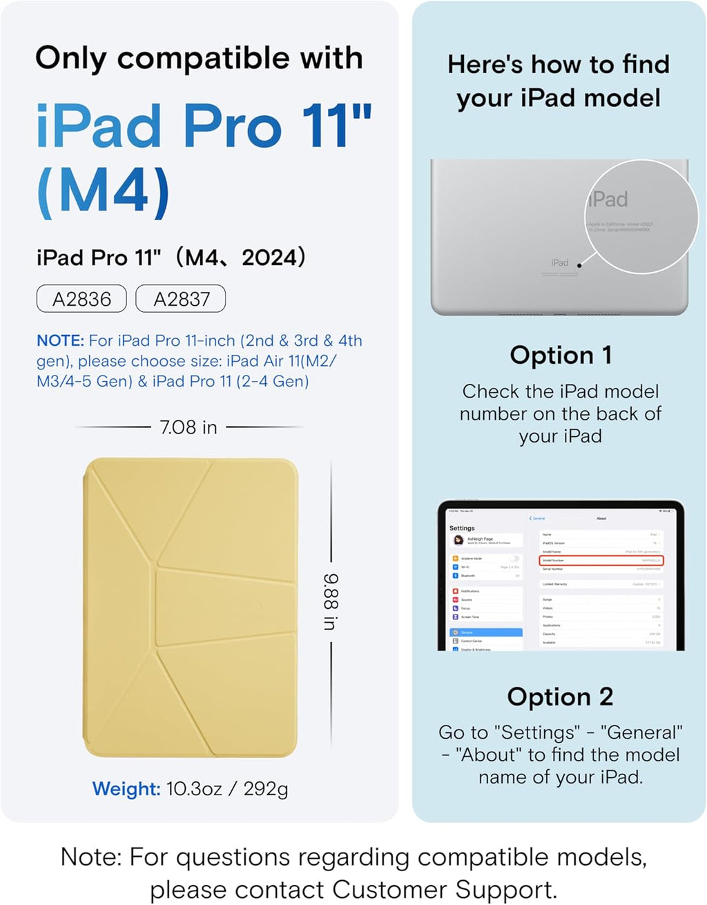 MOFT Dynamic Folio Case for iPad Pro 11 Inch 2024 5th Gen(M4), Silm Magnetic Stand Case with 20+ Viewing Angles, Auto Wake/Sleep, Ultra Thin, Panna Cotta x Faded Jeans