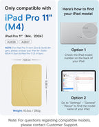 MOFT Dynamic Folio Case for iPad Pro 11 Inch 2024 5th Gen(M4), Silm Magnetic Stand Case with 20+ Viewing Angles, Auto Wake/Sleep, Ultra Thin, Panna Cotta x Faded Jeans