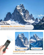 for Canon Wireless Camera Remote Control - Aodelan Rechargeable Shutter Release with OLED Screen for R3/ R10/ M50/ EOS M6 Mark II/R/RP /90D /6D Mark II /R5/T7i/G7 X Mark III;Replaces BR-E1 (Black)