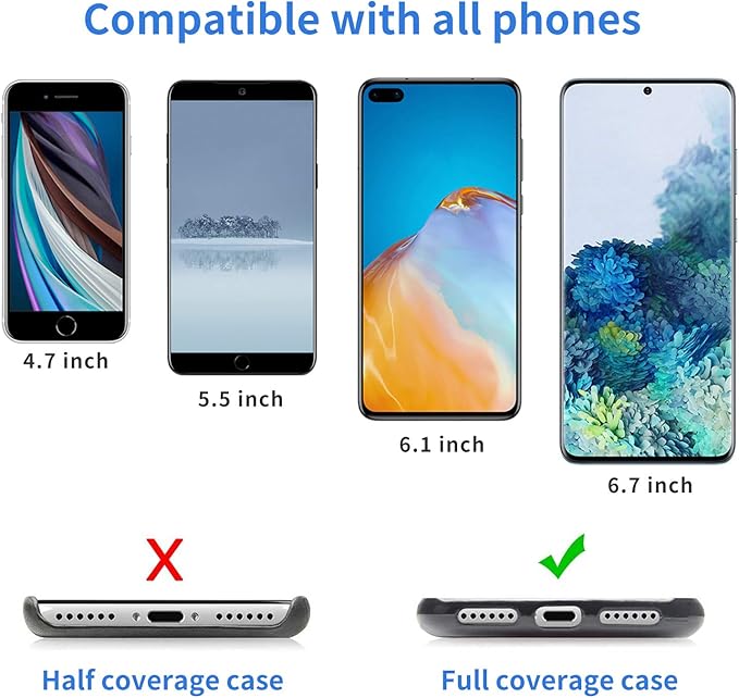 OUTXE Phone Lanyard 2 Packs - 2× Adjustable Neck Strap, 4× Phone Patches- Purple