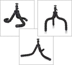 Phone Mini Tripod, Ruittos Premium Flexible Mobile Phone Tripod Stand Compatible with iPhone Samsung Go Pro, Small Digital Camera, Black