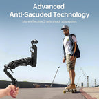 Came-TV Handle Grip Camera Mount, Handheld Camera Stabilizer Mount with 1/4" Mounting Holes,Shock Stabilizer Arm Support for DSLR Smartphone Pocket 2, Pocket 3, OSMO Mobile Video Shooting PK05