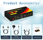 DP hdmi kvm Switch 2 Monitors 2 Computers Display Port,kvm Switch displayport with DP and HDMI kvm switches,8K@60HZ,USB3.0 with 1 USB C