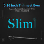 RAPOO Wireless Keyboard and Laser Mouse Combo,Multi Device (Bluetooth 4.0+3.0+2.4G) Keyboard and Mouse Set,Ultra-Slim Computer Keyboard Compact Design for Windows/Android/Mac OS