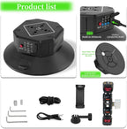 FIFIELD 6in Electric Auto Pump Suction Cup Camera Mount with Aluminum Ball Head Magic Arm, Automatic Air Pump Vacuum Cup, Quick Release Car Mount Compatible with DJI OSMO Pocket 3 Insta360 iPhone