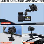 4.5"/14cm Camera Suction Cup Mount with Ball Head Quick Release Magic Arm Metal on Car Boat Windshield Window for Camera/DSLR Action Video Shooting