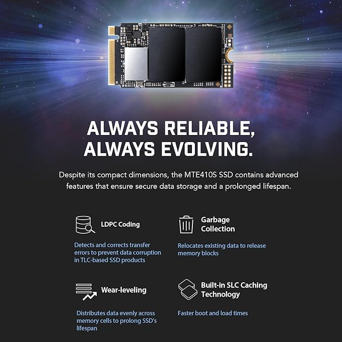 Transcend 256GB M.2 2242 SSD, Up to 3300MB/s, PCIe Gen4x4 NVMe 3D TLC, for Ultra-Thin Laptops, Lenovo Legion Go&Yoga Gen 6, ASUS ExpertBook&ZenBook, Mini PC, DRAM-Less Design for Low Power Consumption