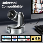 4K Conference Room Camera,PTZ Camera 20X Optical Zoom with IP/USB3.0/HDMI/RS232/RS485 for IP Live Streaming Video Conference and Church Education