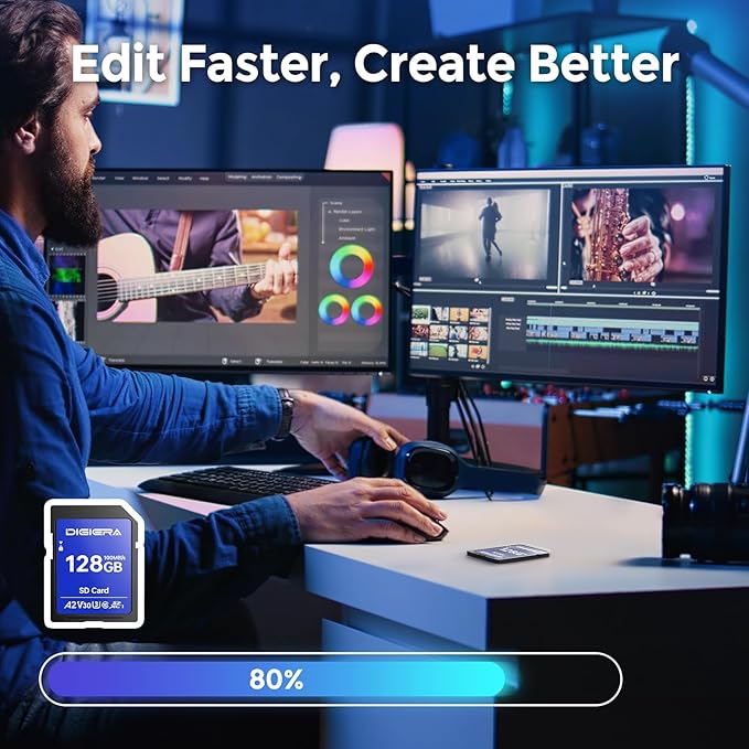128GB CS100 SDXC UHS-I Memory Card - up to 100MB/s, C10, U3, V30, 4K UHD, SD Card for Computers, Digital Cameras, Home Theatre Devices, Car Navigation Systems (1 Pack)