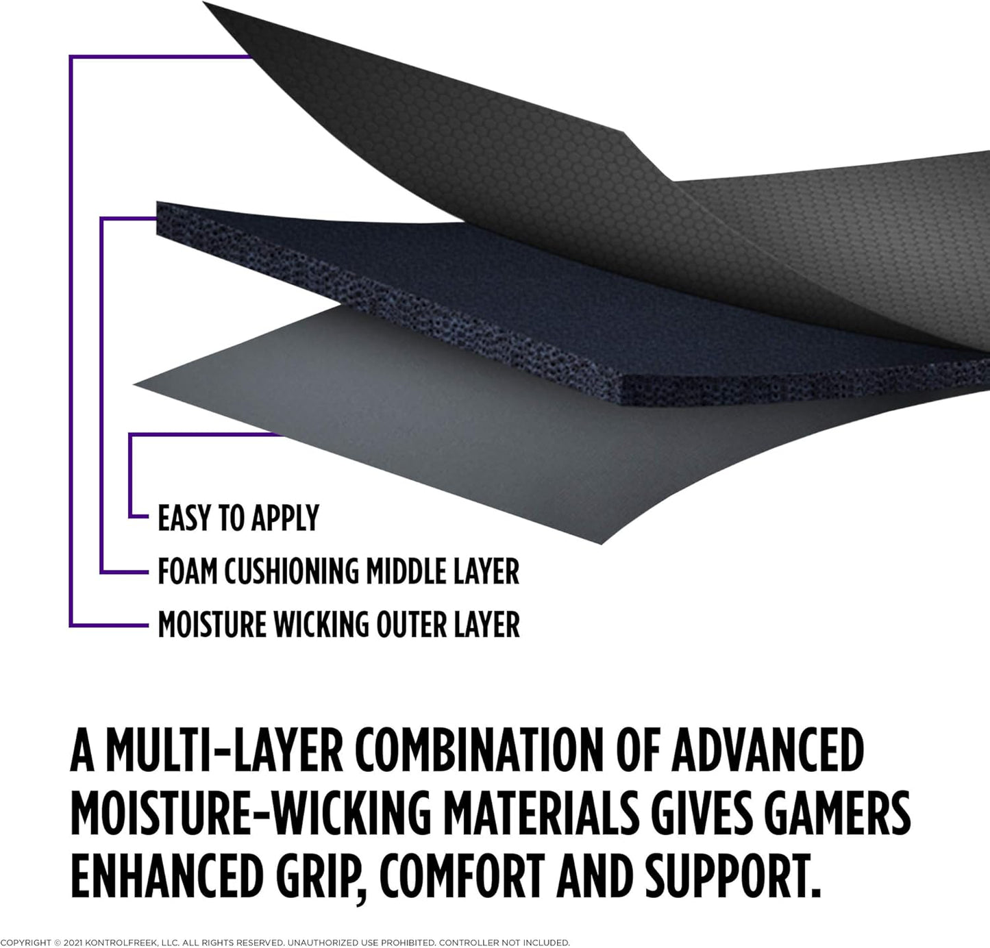 KontrolFreek Performance Grips for PlayStation 5 (PS5) Controller (Nightfall Black XT (Extra-Thin))