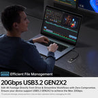 SSK 2TB SSD External Hard Drive, Portable SSD Drive up to 2000 MB/s, USB 3.2 Gen2X2 External Solid State Drives for iPhone 15/16 PRO、Mac、Phone OTG、Laptops with LED Indicator