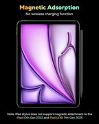 MoKo Pencil for iPad (A16) 11th 10th Gen, Stylus Pen for 2018-2025 Apple iPad 11/10/9/8/7/6/A16, Mini 7/6/5, Air M3/M2 11"/13"/5/4/3, Pro M4 13"/12.9"/11" Tilt Sensitivity, USB-C Fast Charging, Gray