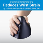 Evoluent – Inventor of the Vertical Mouse – VM4RW Ergonomic Vertical Mouse Right Hand M-to-L Wireless USB, Sculpted for Comfort, Reduces Wrist Strain, Adjustable Speed, Customizable Buttons in Windows