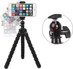 Phone Mini Tripod, Ruittos Premium Flexible Mobile Phone Tripod Stand Compatible with iPhone Samsung Go Pro, Small Digital Camera, Black