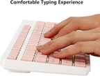 Wireless Keyboard and Mouse Combo, 2.4G Silent Cordless Keyboard Mouse Combo for Windows Chrome Laptop Computer PC Desktop, 106 Keys Full Size with Number Pad, 1600 DPI Optical Mouse (Pink)