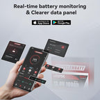 12V 100Ah Mini Bluetooth LiFePO4 Battery, 12 Volt Lithium Battery Bulit in 100A Smart BMS with Low-Temp Protection, 100Ah Lithium Battery Great for Marine, Trolling Motor, RV, Camper, Solar