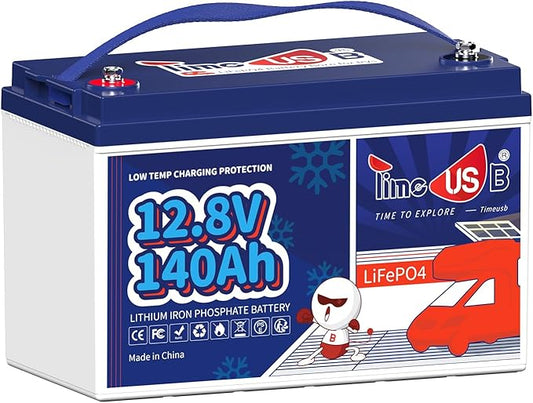 12V 140Ah LiFePO4 Lithium Battery with Low Temp Cut Off, Built-in 100A BMS, Group 31 Deep Cycle LiFePO4 Battery, Max.1792Wh Energy, Perfect for Trolling Motor/RV/Home Backup System/Off-Grid