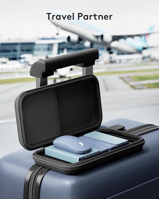 Foldable Keyboard and Mouse, Samsers Folding Bluetooth Keyboard Combo, 2.4G + BT5.0 x 2, Full-Size Portable Travel Keyboard & Rechargeable Wireless Mouse for Windows Android iOS Mac OS, Blue