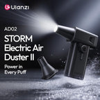 ULANZI AD02 Storm Electric Air Duster V2, 13W High-Speed Compressed Air Duster, 12.5W Fast Charge, Variable Speed, with 200-Mesh Filter & LED Light, Portable Mini Dust Blower for Camer Cleaning
