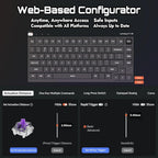 P1 HE 75% Wireless Custom Mechanical Gaming Keyboard with Gateron Double-Rail Magnetic Switches Full Assembled Knob Version - Black