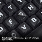 2PCS English Keyboard Stickers Replacement Letters, Full Size Big Letter QWERTY Keyboard Sticker Universal for PC Computer Laptop Desktop, Matte Keyboard Alphabet Stickers