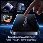 Screen Protector for iPhone 14 Pro [6.1 Inch],2 pcs Colorless Anti-Blue Light Tempered Glass Films, HD Clear, 9H Hardness, No Bubbles, Case Friendly with 2 pcs Camera Lens Protector