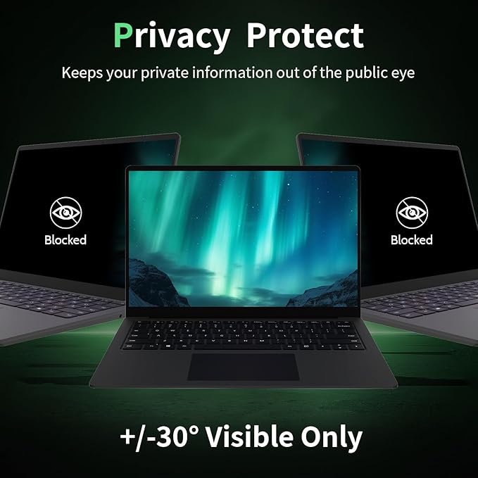 Laptop Privacy Screen 13.3 Inch, Laptop Screen Privacy Shield 16:9 Aspect Ratio Anti-Glare Blue Light Computer Monitor Protector,Removable 13in Filter for Lenovo HP Acer Asus Thinkpad Envy Xps