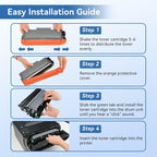 MYTONER Compatible Toner Cartridge Replacement for Brother TN660 TN-660 TN630 TN-630 Toner Cartridge for HL-L2300D HL-L2380DW HL-L2320D DCP-L2540DW MFC-L2700DW MFC-L2685DW Printer (2 Pack)