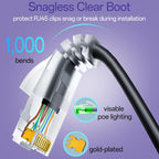 Cat6a Patch Cables 1ft (48 Pack) Slim, Cat6 Ethernet Patch Cable Pure Copper, Flexible Cat 6 Patch Cable 550MHZ 10G, Space-Saving Cat 6A Network Cables for Patch Panel Black