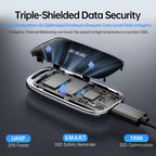 SSK 2TB SSD External Hard Drive, Portable SSD Drive up to 2000 MB/s, USB 3.2 Gen2X2 External Solid State Drives for iPhone 15/16 PRO、Mac、Phone OTG、Laptops with LED Indicator