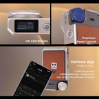 Iris Portable LED Photography Light Creator Kit with LCD Display, App Control, CRI/TLCI 96+, 2700-6500K Bi-Color On Camera Light for Content Creators, 5W, Black