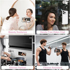 1 Pack Silicone Suction Cup Phone Case Mount Double Sided, Phone Accessories Hands-Free Strong Grip Holder for Selfies and Videos, Silicon Phone Stand Sticky for iPhone and Android Purple