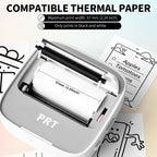 PRT Mini Sticker Printer, Portable Thermal Printer with 1 Roll Sticker Paper, Inkless Sticker Maker, Bluetooth Label Printer for Study Notes,Lists,Pictures,DIY Creations Small Printers for Home Use
