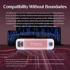 Transcend 512GB External SSD, Up to 1,050MB/s, Dual USB Flash Drive for iPhone&iPad&Mac, Windows&Android, Tablet&PC, Smart TV, USB 3.2 Gen 2 Thumb Drive Photo Stick, 2-in-1 Type C &Type A Memory Stick