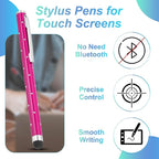 PATIKIL Stylus Pens for Touch Screens, 6 Pcs High Precision Universal Bling Stylus Crystal Metal Capacitive Pen for Touch Screen Devices Phone Tablets Laptop, Rose Red