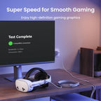 KIWI design Link Cable with Charging 16FT Compatible with Meta Quest 3S/3/2/Pro/Pico 4 Accessories and PC/SteamVR, USB 3.0 to USB C Link Cable with 5Gbps Super Speed for Extended Gameplay, White