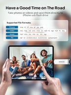 MFi Certified 512GB Flash Drive for iPhone iPad, IMKAR Memory Stick Storage for Photos Videos, Compatible with iPhone iPad Android and PC, Plug and Play No Application Required (Metal Silver)