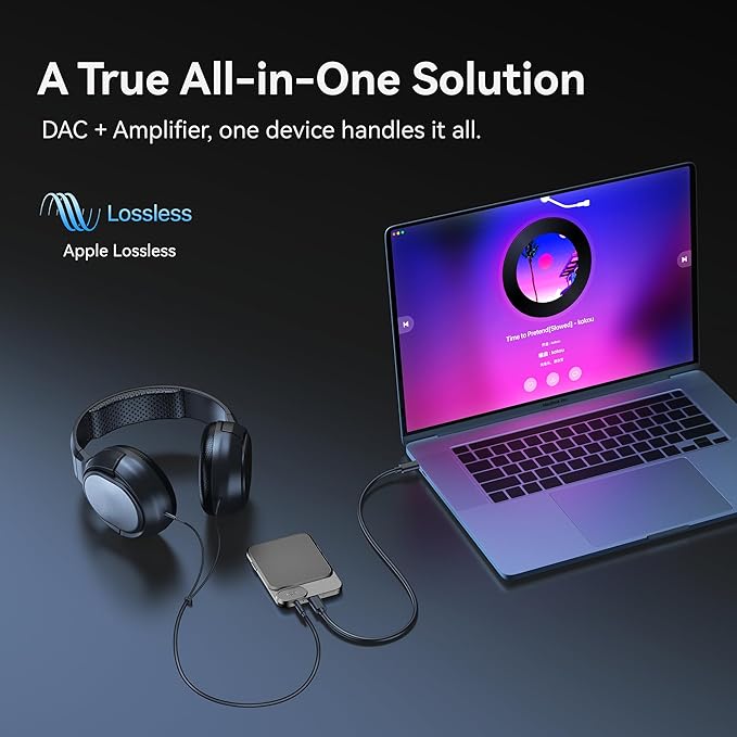 KHADAS Tea Portable Headphone Amplifier,DAC Magnetic Amplifier Bluetooth 5.0 HiFi Hi-Res USB DAC 32bit/384KHz, 1160mAh Battery ESS ES9281AC Pro Qualcomm QCC5125 LDAC/aptX HD, PCM, DSD, MQA(Grey)