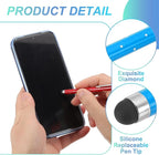 PATIKIL Stylus Pens for Touch Screens, 6 Pcs High Precision Universal Bling Stylus Crystal Metal Capacitive Pen for Touch Screen Devices Phone Tablets Laptop, Blue