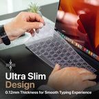 Kuzy Purple Premium MacBook Pro 14 inch Keyboard Cover M4 16" 2025 2024 2023 M3 M2 M1 Pro Max - MacBook Air 13 inch Keyboard Cover 15" M4 - A3240 A3241 A3401 A3403 A3114 A3113 - US Layout TPU, Purple