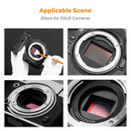 K&F Concept 6 Pack APS-C Frame Sensors Cleaning Swabs, DSLR SLR Digital Camera Dry CCD CMOS Clean Swabs Compatible with Nikon Sony Canon DSLR Camera Sensor, 16mm x 20mm