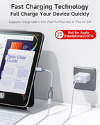 2 Pack Lightning to USB C Adapter,Lightning Female to USB C Male Cable Adapter Type C Charger Connector for iPhone 17 16 15 Pro Max Plus,Samsung S25/S24/S23,Fast Charging & Data Sync,Not for Audio/OTG