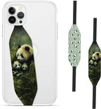 Phone Grip Strap - Pack of 2 Reversible Finger Holder for Phone Back, Customizable Anti-Slip Design, Wireless Charging Compatible Detachable Holder for iPhone - Pandamodium