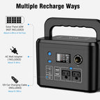 Portable Power Station 350W, Powkey 260Wh/70,000mAh Backup Lithium Battery, 110V Pure Sine Wave Power Bank with 2 AC Outlets, Portable Generator for Outdoors Camping Travel Hunting Emergency