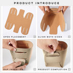 HOMIEAZICOZI 2-Pack Cork Leather Desk Accessories Storage - Pencil Pen Holder - Makeup Brush Holder Organizer - Stylish Addition to Home Decor (Champagne Gold)