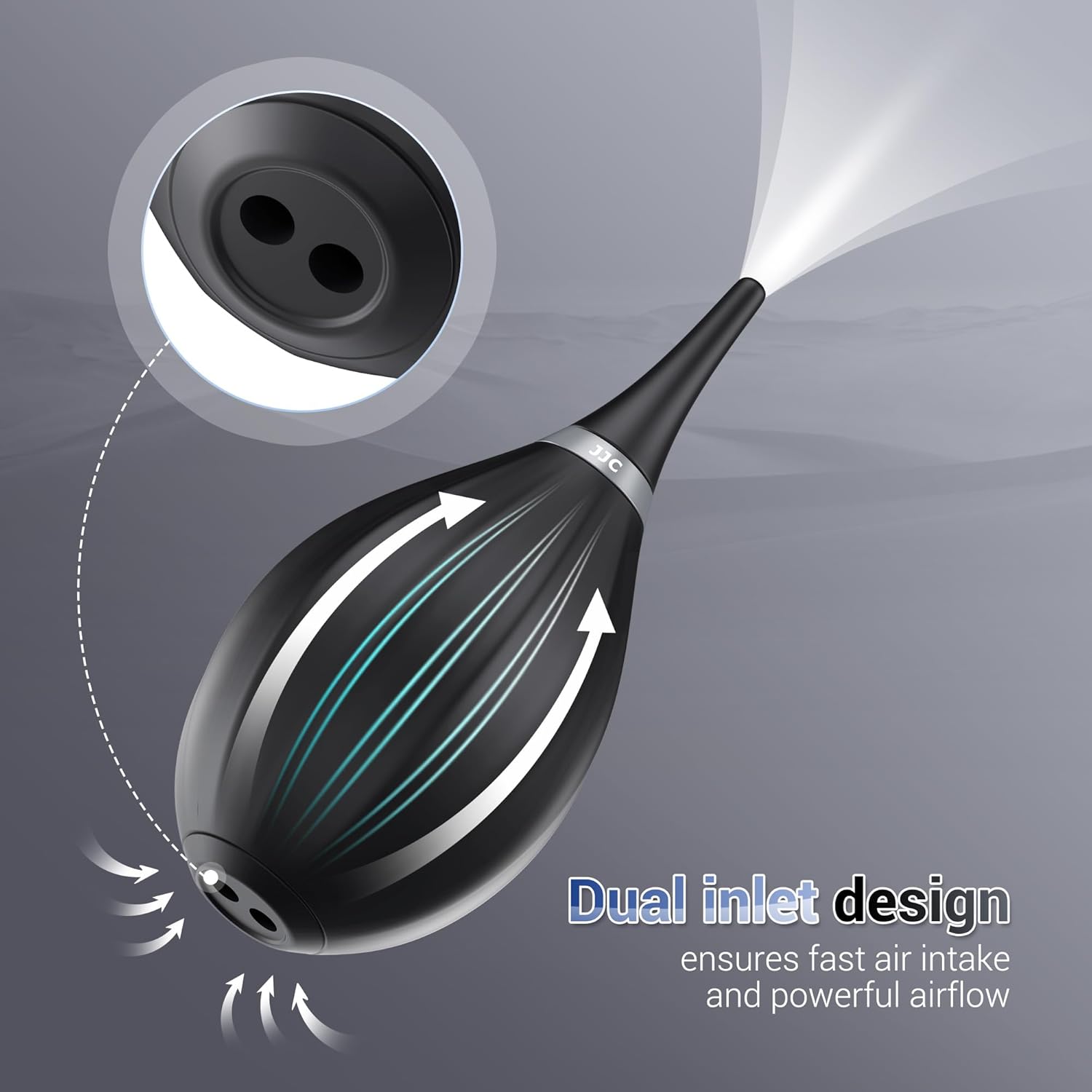 [Upgraded Version] Soft Tip Silicone Camera Dust Blower Lens Air Blower,Camera Lens Cleaner Air Blower for Sensor LCD Keyboards Filters Alcohol Ink Printing,Dust Blower Replace Canned Air-Black