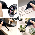 Silicone Soft Tip Manual Air Blower,Dust Cleaner for DSLR,Camera Lens,Camera Sensor,LCD,Keyboard,Watch,Coffee Machine,Cleaning Air Blower (Long+Short Nozzle)