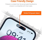 3Pack Screen Protector for iPhone 15Pro Max/iPhone 15Plus 6.7inch 9H+ Anti Blue Light Tempered Glass, Anti-Scratch, Case Friendly