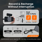 MMOMENT 1TB Magnetic External Portable SSD – 950MB/s Read – for ProRes 4K – Phone SSD Compatible with MagSafe, USB-C, USB-A, iPhone 15/16, Mac, PC (MU P100)